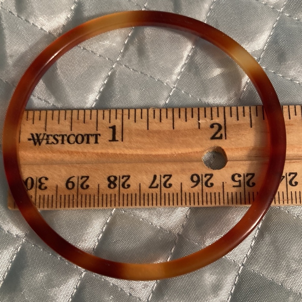 3 Vintage Tortoise Shell Bangles - image 7